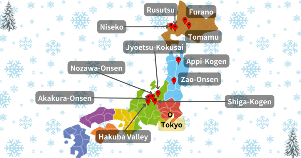 Major Ski Resorts in Japan