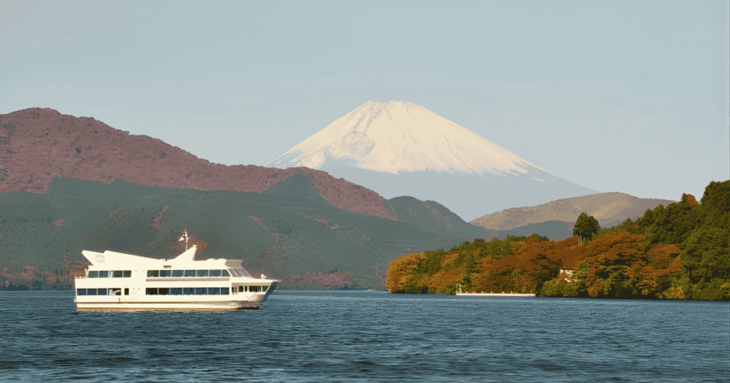 Mt. Fuji view from Ashi Lake in Hakone