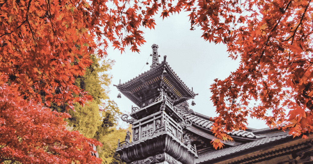 Ohyama Afuri Shrine in Autumn