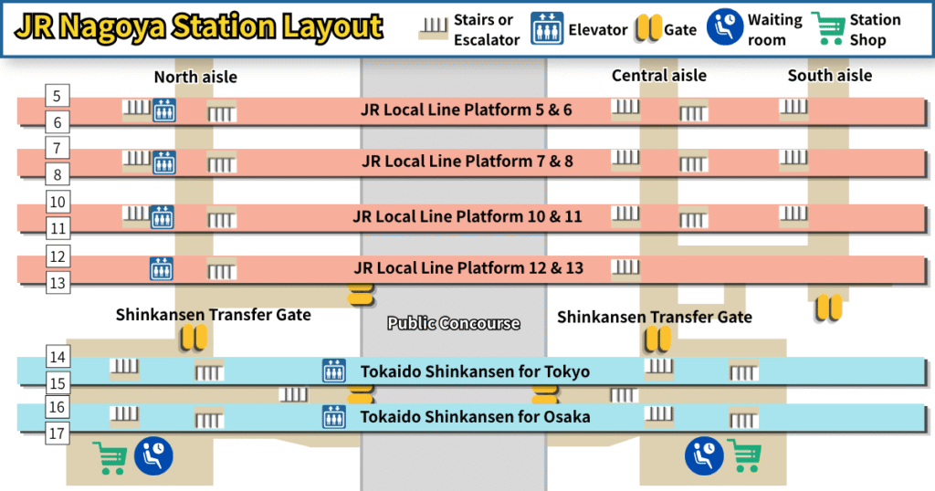 JR Nagoya Station Layout