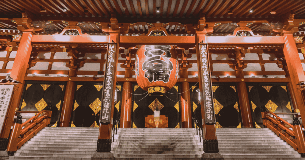 Sensoji grounds open 24/7 for night visits, though the main hall is closed.