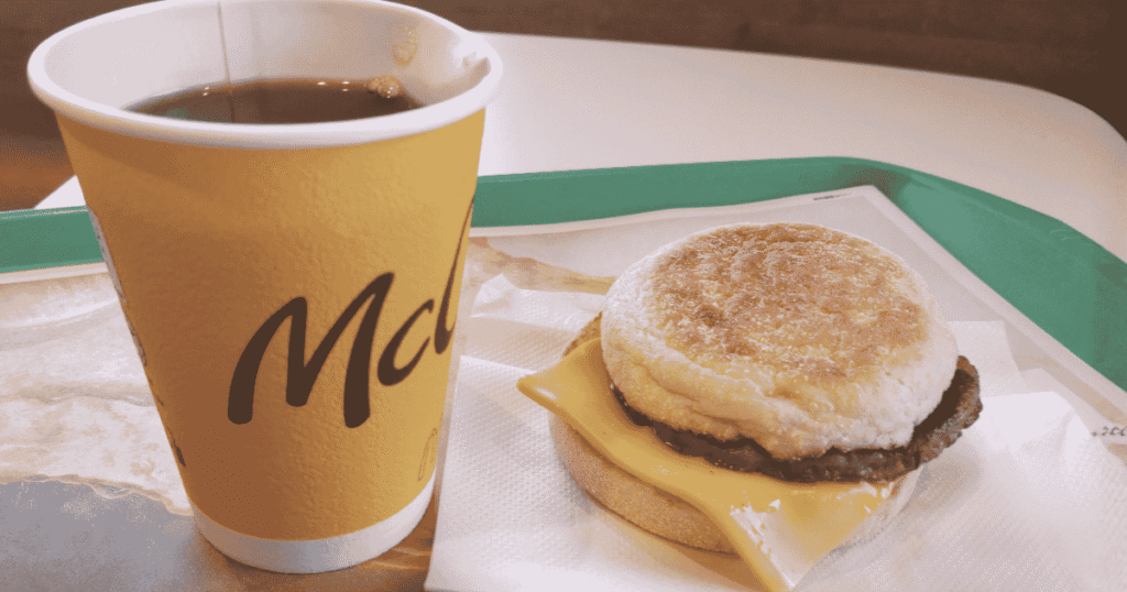 McDonald's sausage muffin combo