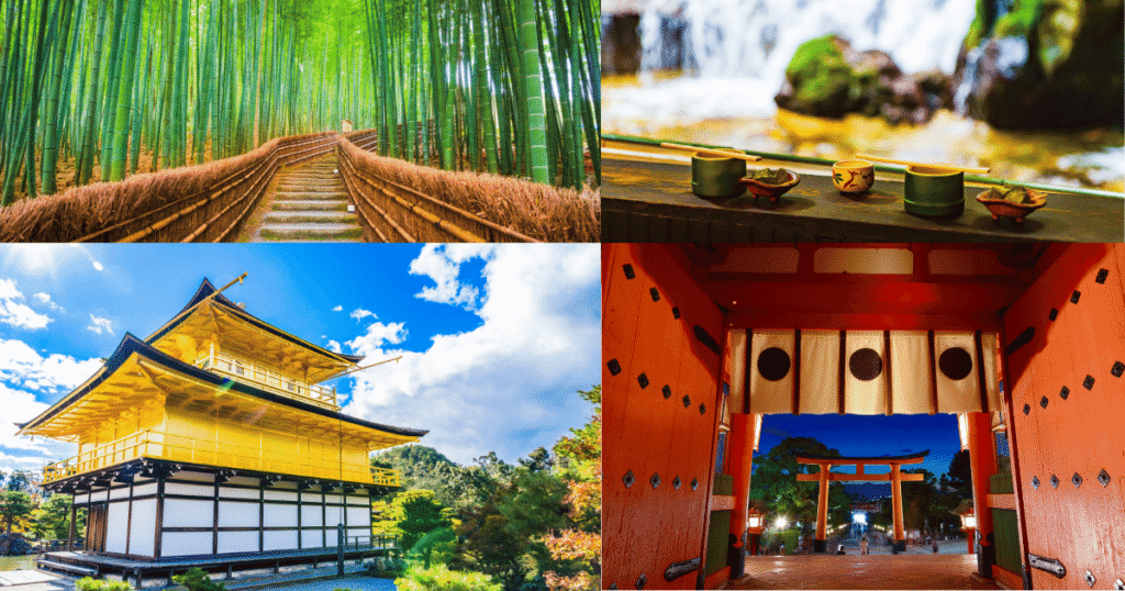 Visual representation of Kyoto's rich history, seasonal beauty, and enduring cultural heritage.